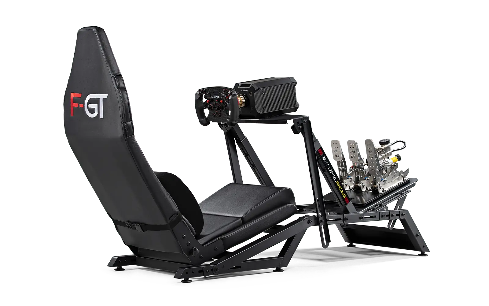 Next Level Racing F-GT Racing Simulator Cockpit. Formula and GT racing  simulator cockpit compatible with Thrustmaster, Fanatec, Moza Racing on PC