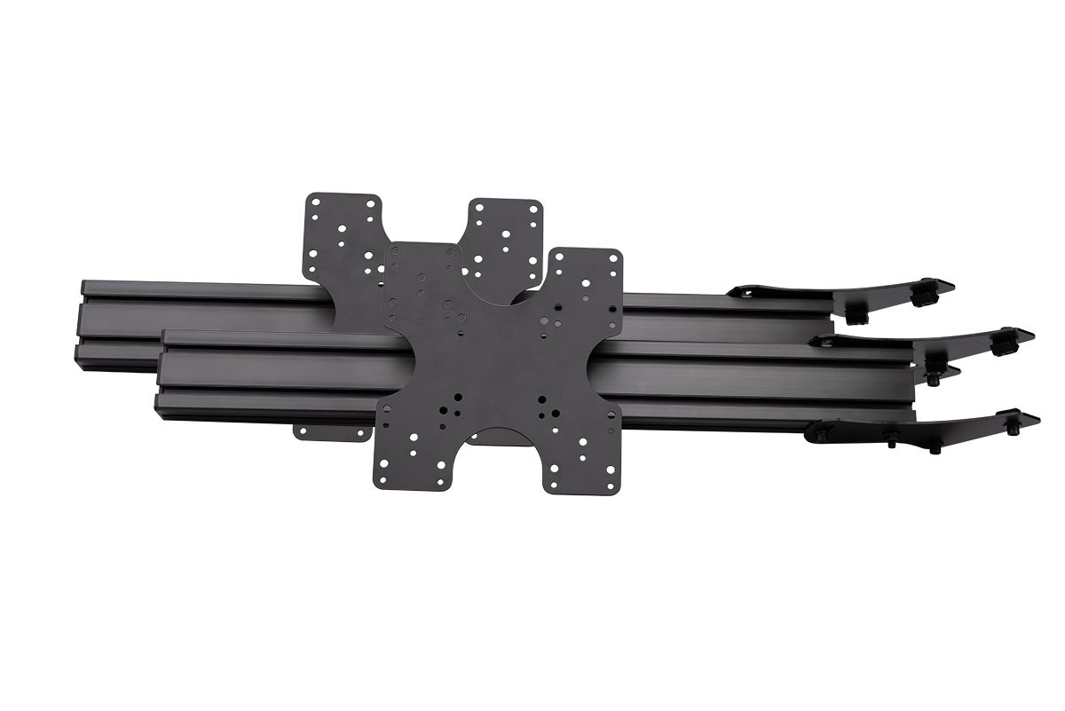 ELITE FREESTANDING TRIPLE MONITOR STAND ADD ON CARBON GREY - Next