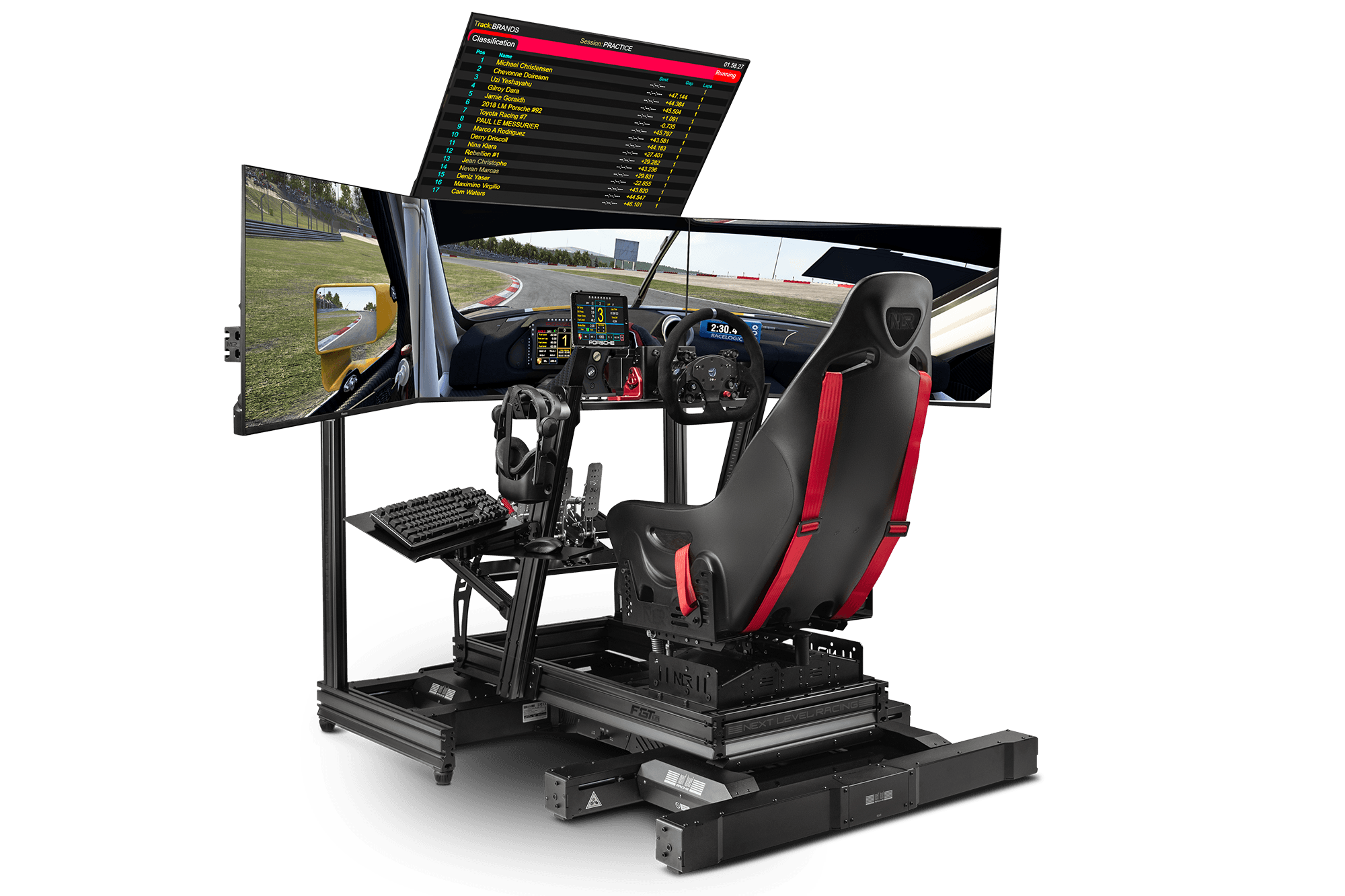 F-GT Elite Keyboard & Mouse Tray Carbon Grey - Next Level Racing