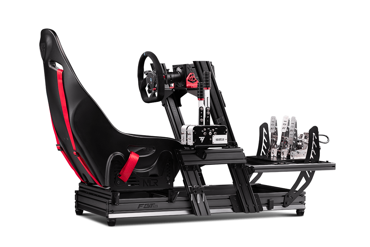 Next Level Racing GTLite Front & Side Mount Edition - Racing simulator  cockpit frame - tilt - anodized aluminum, carbon steel - black