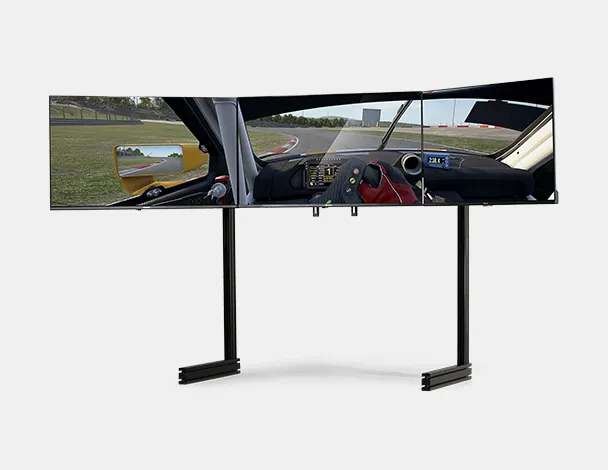 Elite Freestanding Triple Monitor Stand Black Edition