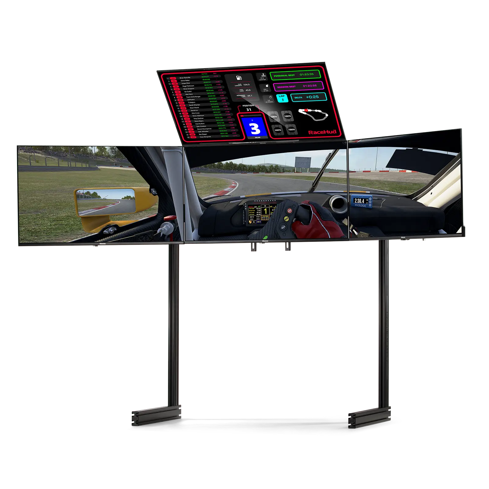 ELITE QUAD MONITOR STAND- BLACK EDITION - Next Level Racing