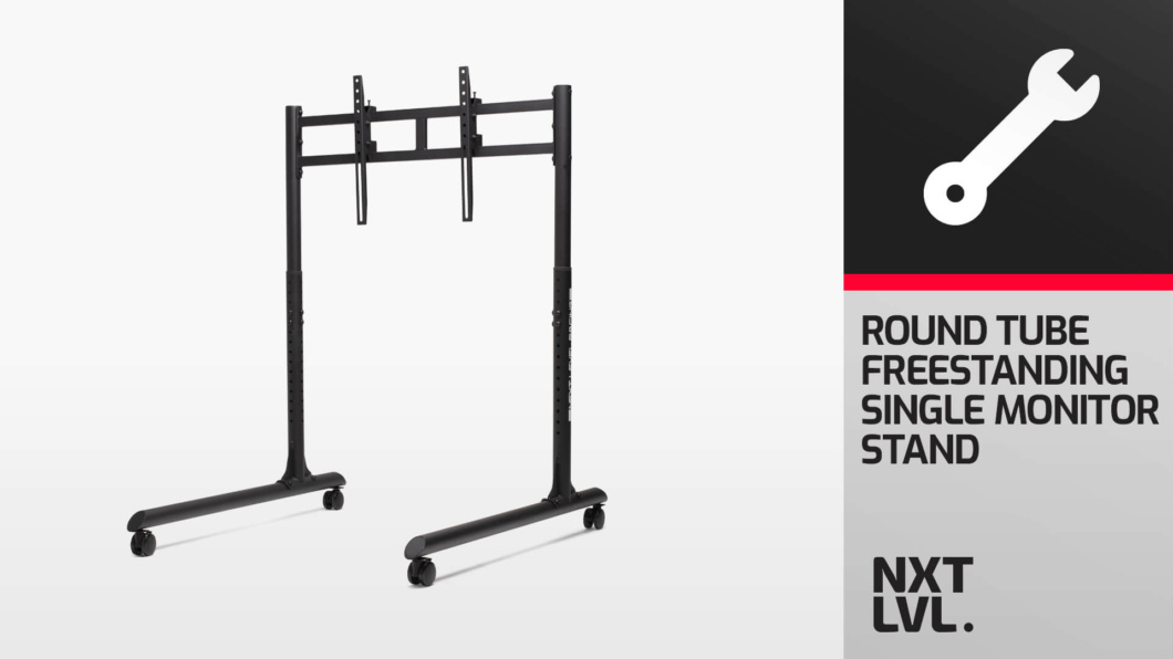 Round Tube Single Monitor Stand (1)